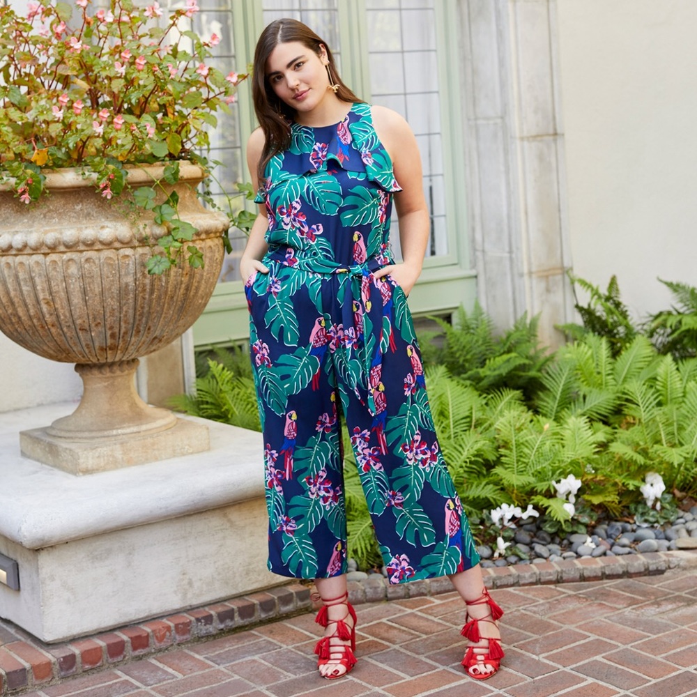 Draper James for ELOQUII Parrot Print Jumpsuit 20